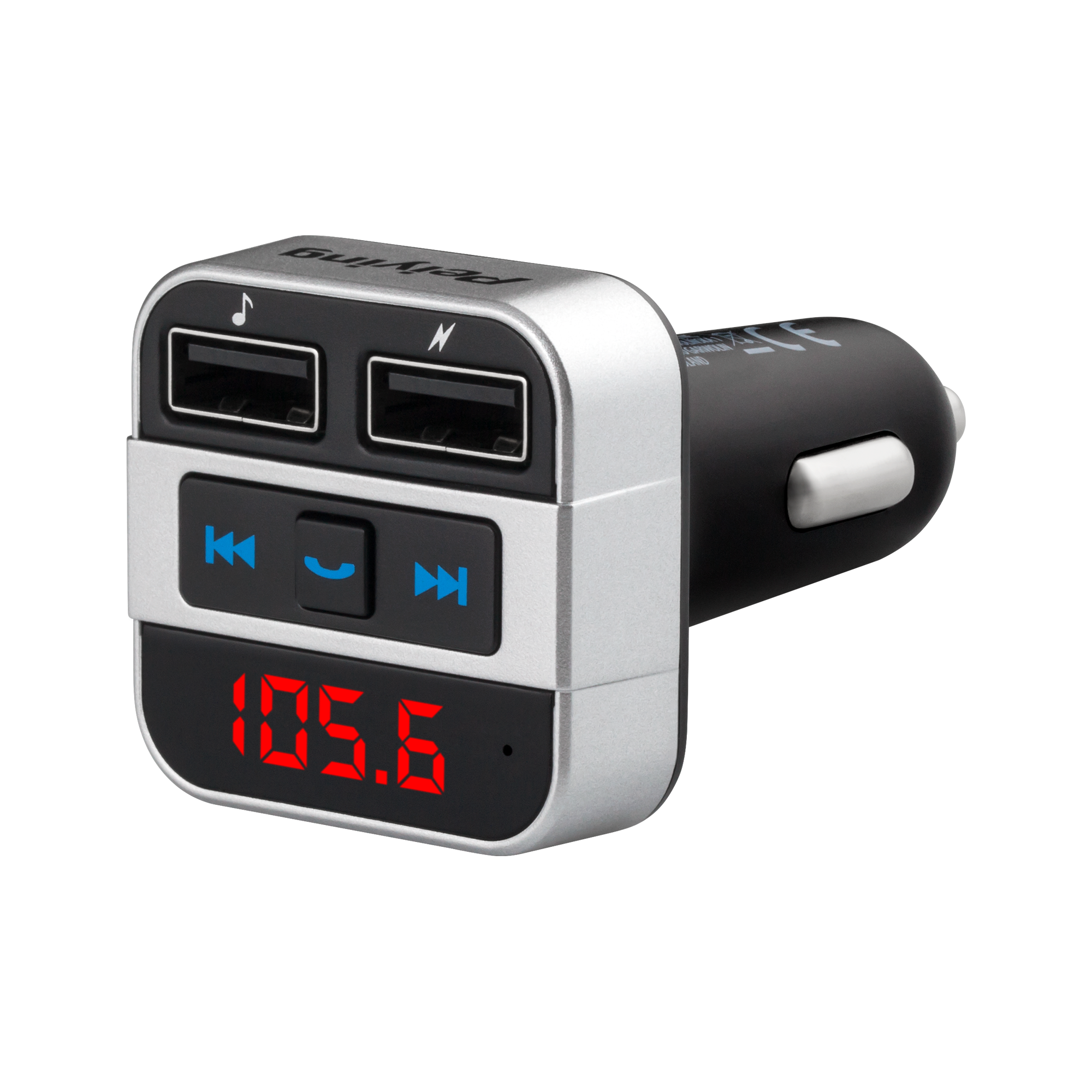Automobilinis FM transmiteris su Bluetooth funkcija (2× USB)
