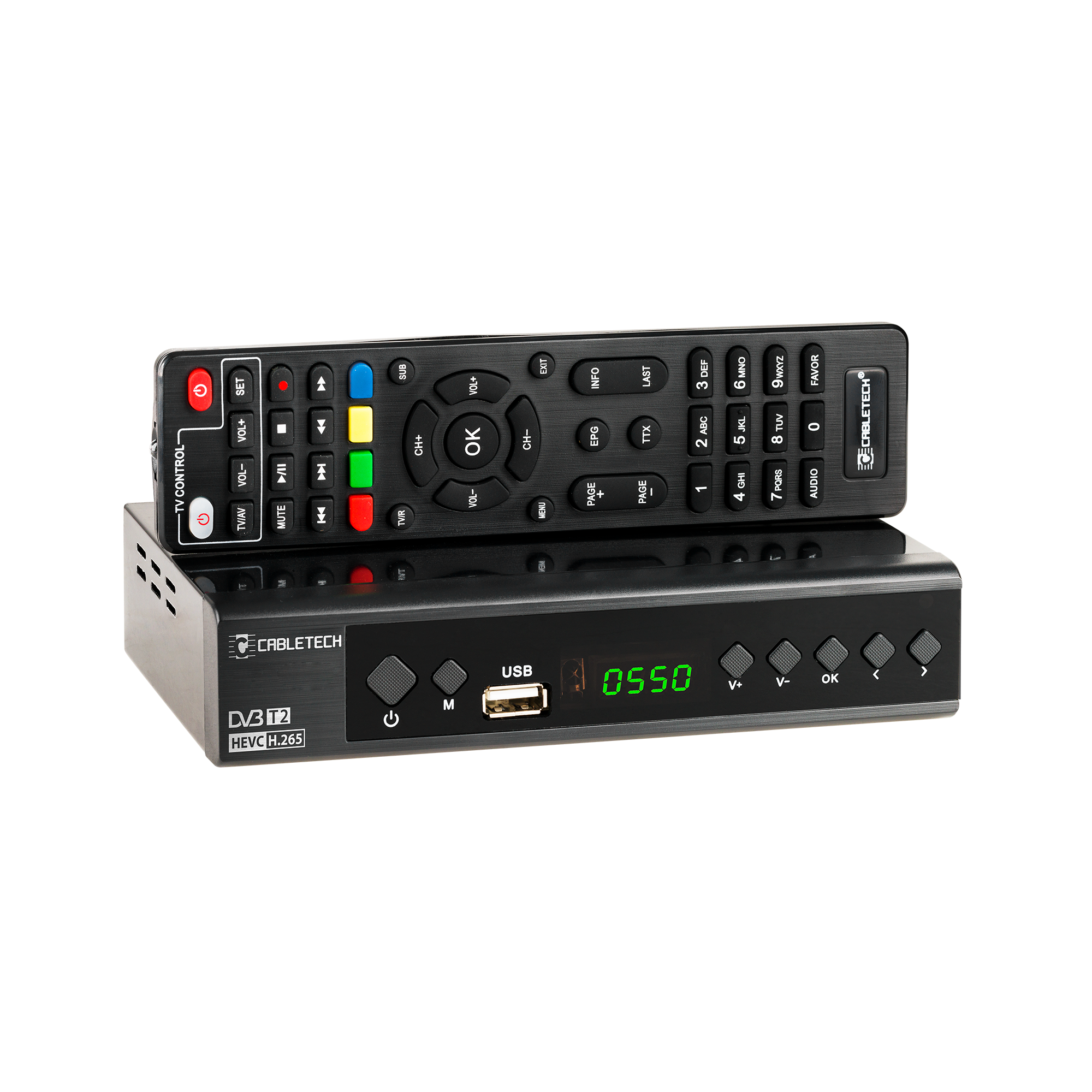 Cabletech URZ0336C – DVB-T2 H.265/HEVC skaitmeninės antžeminės televizijos imtuvas