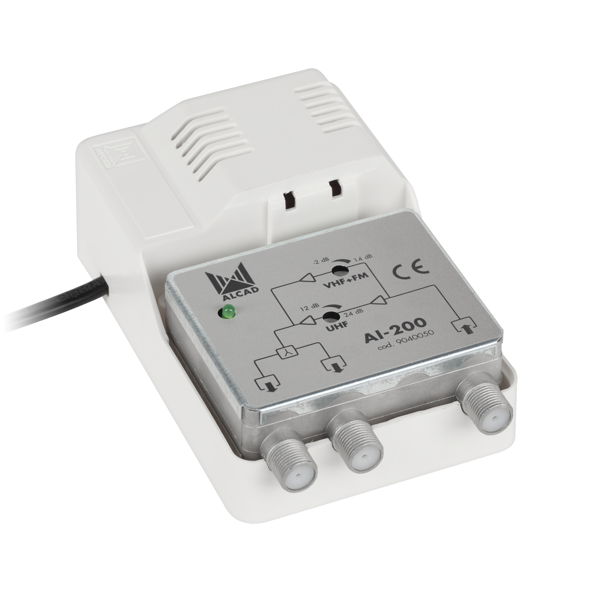 ALCAD AI-200 plačiajuostis antenos stiprintuvas