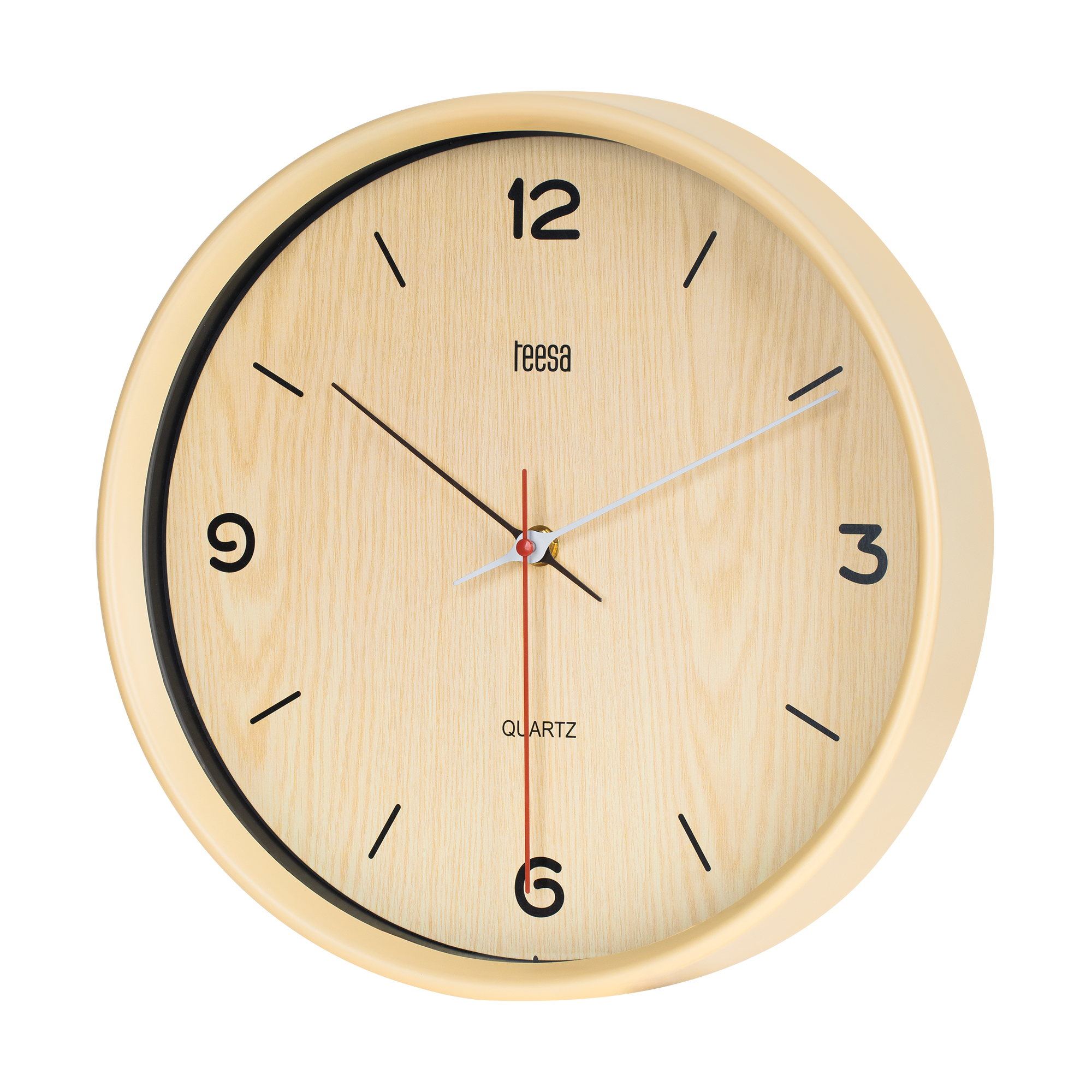 Wall clock, 30 cm, light brown