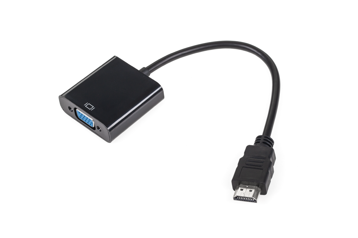 HDMI kištuko į VGA lizdą adapteris su garso išvestimi