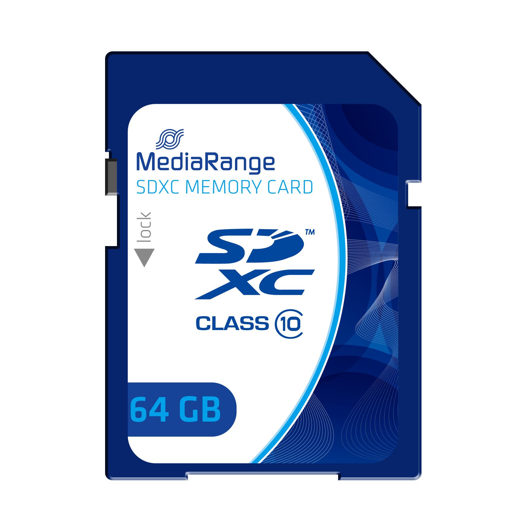 MediaRange MR965 SDXC atminties kortelė, 64 GB, C10