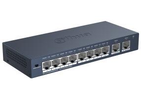Dahua S3010-8GT-90 nevaldomas stalinis arba sieninis tinklo komutatorius, 8 RJ-45 Gigabit Ethernet (10/100/1000) prievadai, PoE, 8 PoE prievadai