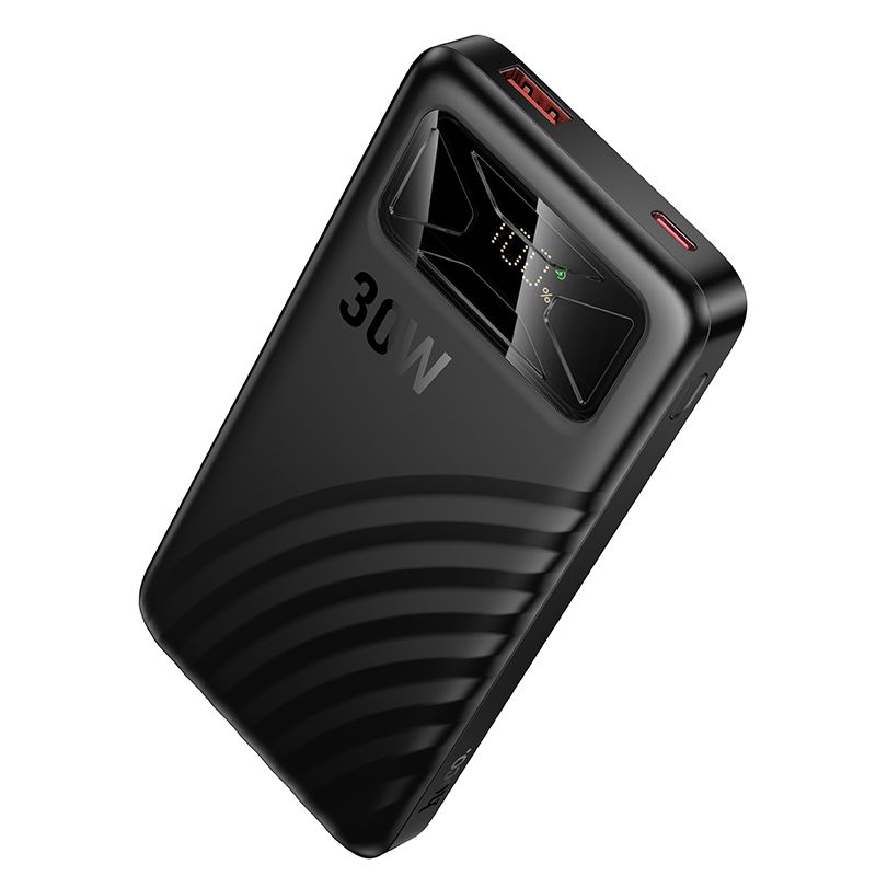 Išorinis akumuliatorius Hoco Q42, 10000 mAh, QC PD, 30 W, 3 A, juodas