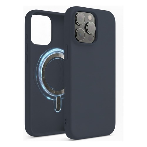 Dėklas "TM MagSafe Silicone" skirtas iPhone 15 Pro Max / Storm Blue /