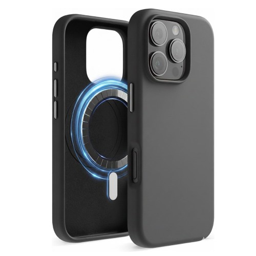 Dėklas "TM MagSafe Silicone" skirtas iPhone 13 / Black /