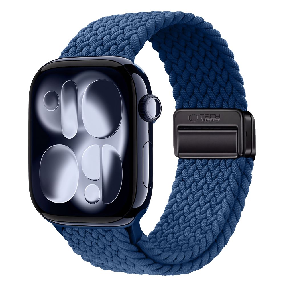 TECH-PROTECT NYLONMAG APPLE WATCH 4 / 5 / 6 / 7 / 8 / 9 / SE / ULTRA 1 / 2 (42 / 44 / 45 / 49 MM) MONTEGO MĖLYNAS