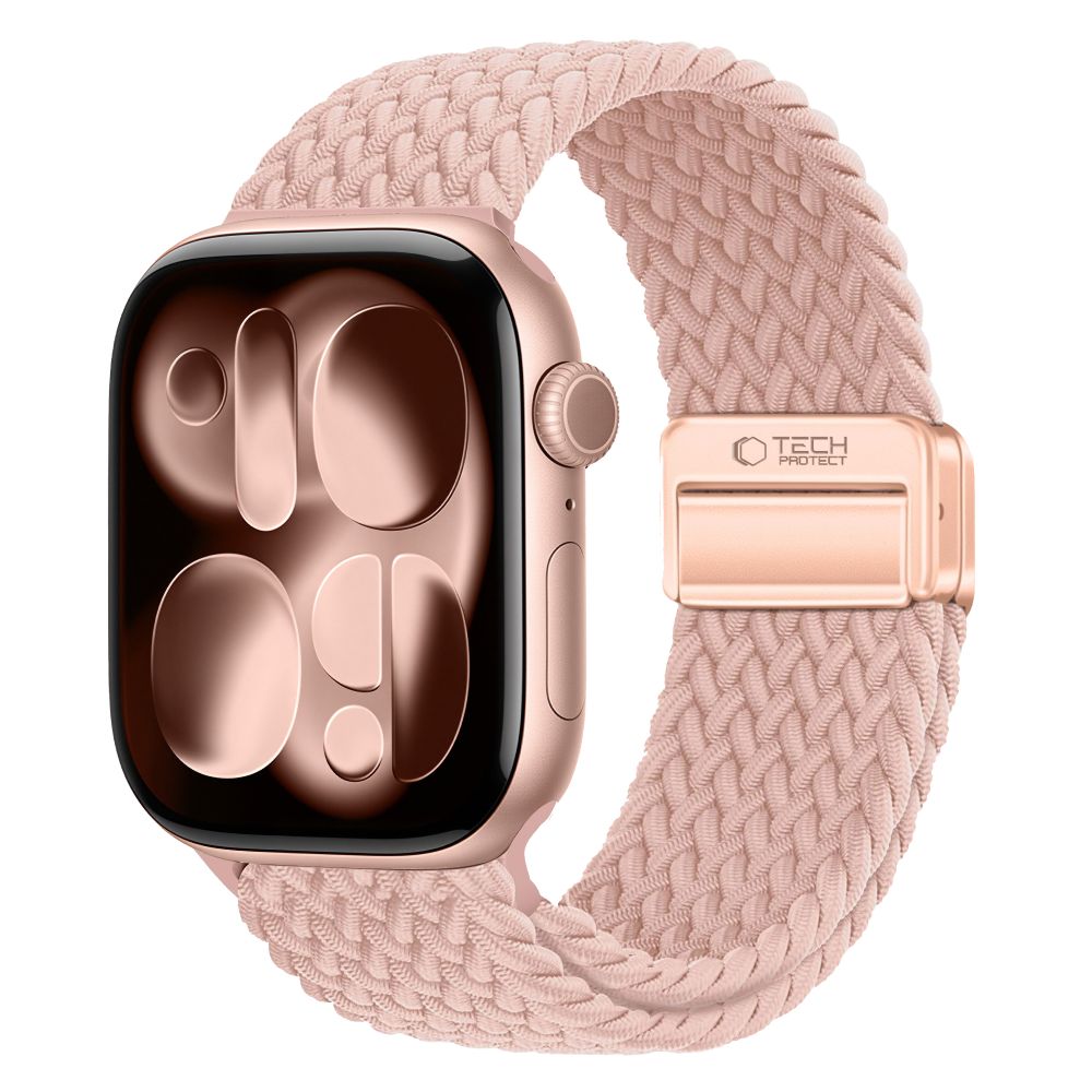 TECH-PROTECT NYLONMAG APPLE WATCH 4 / 5 / 6 / 7 / 8 / 9 / SE / ULTRA 1 / 2 (42 / 44 / 45 / 49 MM) DULKIŲ ROŽINĖ