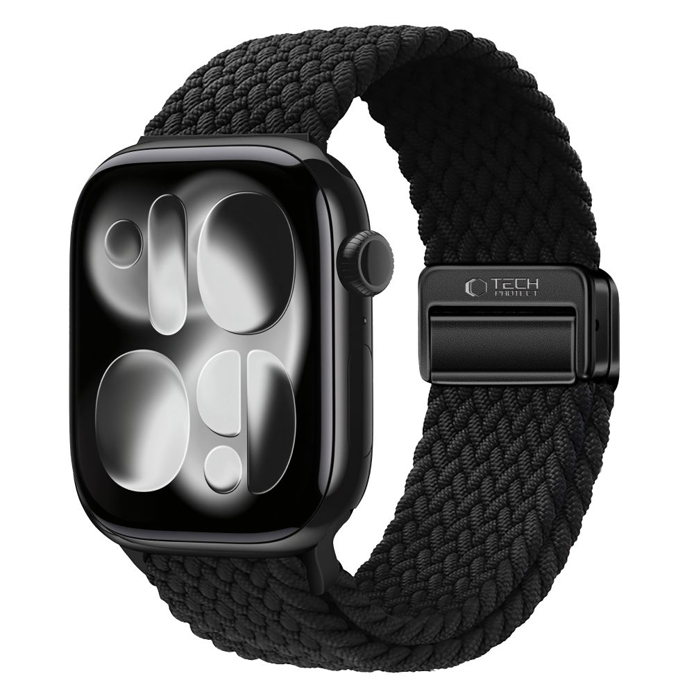 TECH-PROTECT NYLONMAG APPLE WATCH 6 / 7 / 8 / 9 / 10 / SE / ULTRA 1 / 2 (44 / 45 / 46 / 49 MM) JUODAS