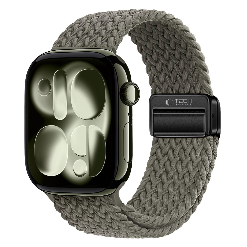 TECH-PROTECT NYLONMAG APPLE WATCH 4 / 5 / 6 / 7 / 8 / 9 / SE / ULTRA 1 / 2 (42 / 44 / 45 / 49 MM) ALYVUOGIŲ PILKAS