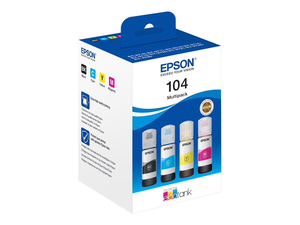 Epson 104 EcoTank rašalo rinkinys, 4 spalvos