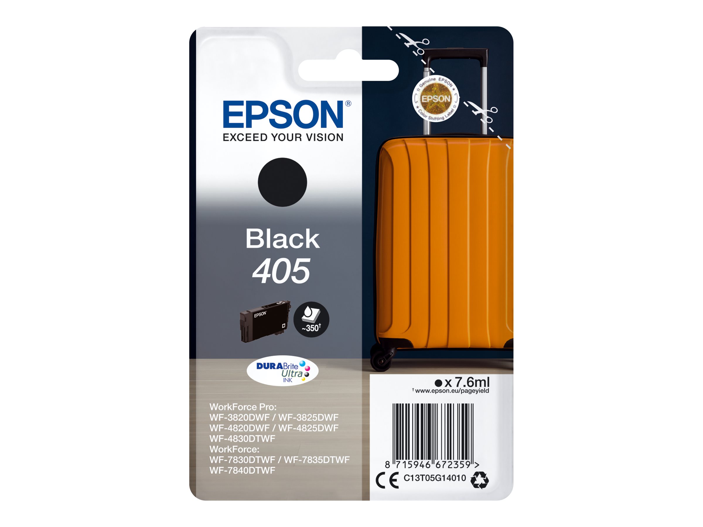 Epson 405 DURABrite Ultra rašalo kasetė, juoda