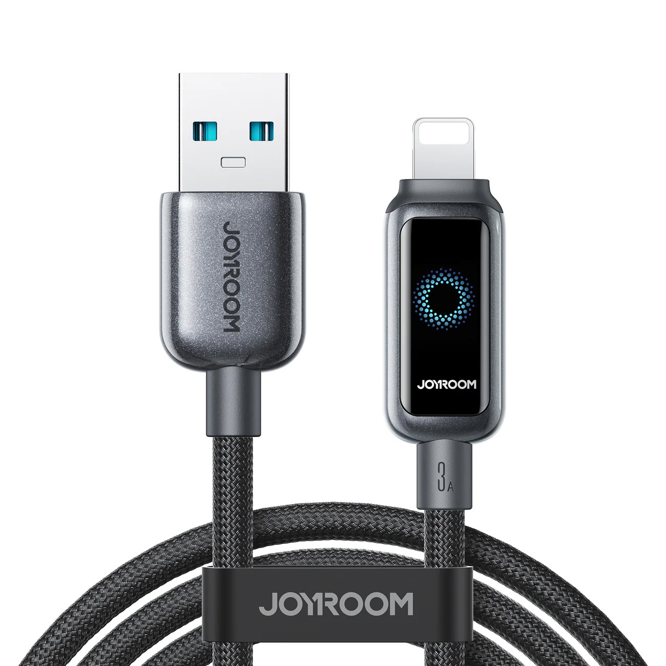 Joyroom S-A55 StarFlight USB-A–Lightning kabelis, 3 A, 1,2 m, juodas