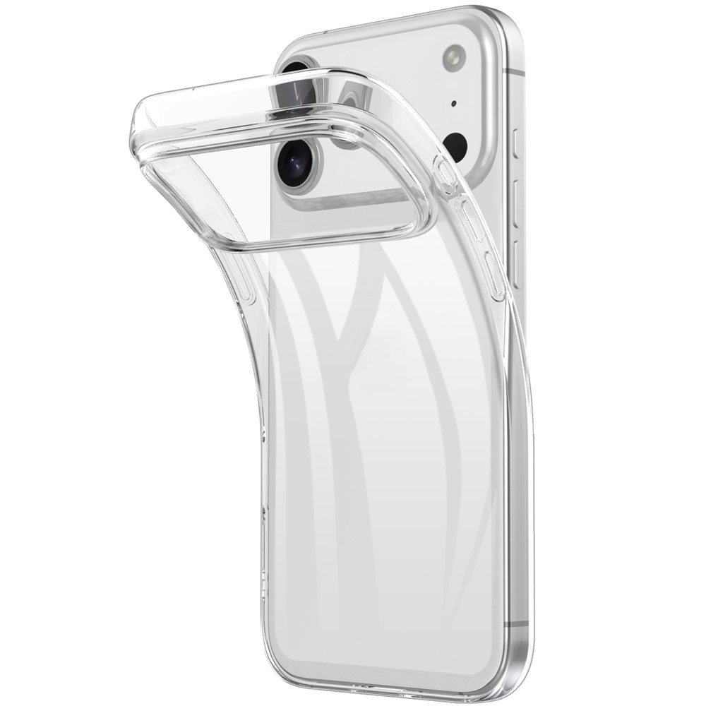Skaidrus TPU dėklas iPhone 18 Pro Max / 17 Pro Max su apsauga nuo pirštų atspaudų