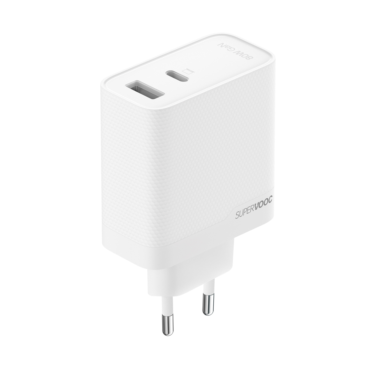 Oppo VCB8OAEH sieninis įkroviklis, 80 W, USB-A + USB-C – baltas