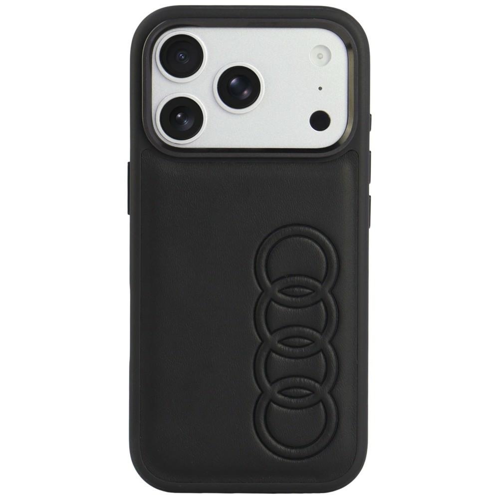 Audi TT sintetinės odos dėklas, skirtas iPhone 18 Pro / 17 Pro, suderinamas su MagSafe – juodas