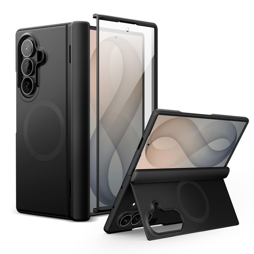 Tech-Protect Kevlar Aura dėklas, skirtas Samsung Galaxy Z Fold 8 Ultra, suderinamas su MagSafe – juodas