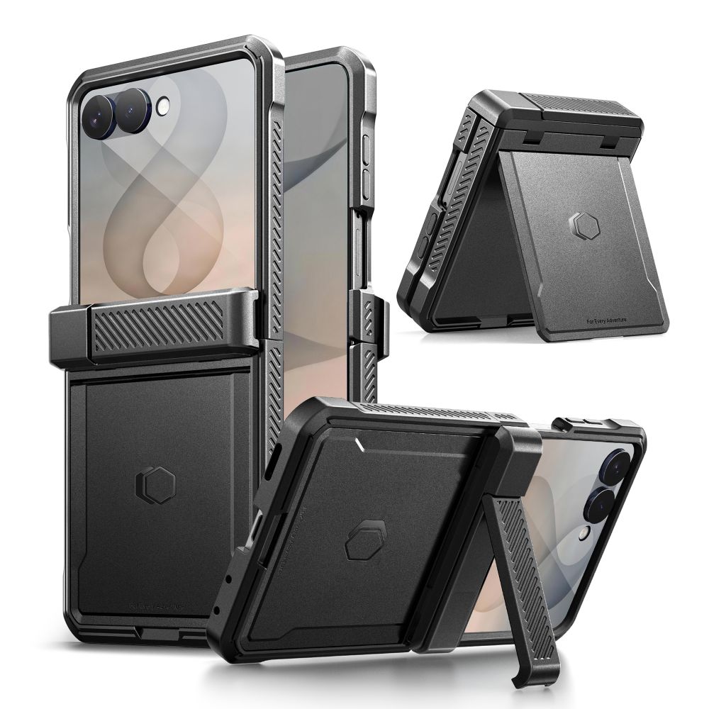 Tech-Protect Kevlar Pro  Samsung Galaxy Z Flip 8 dėklas, juodas