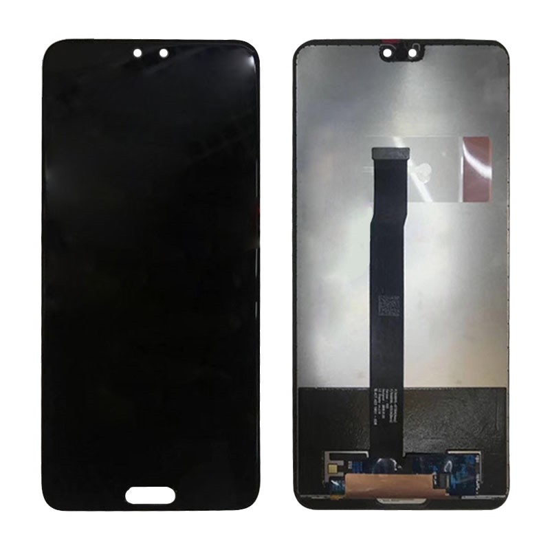 Ekranas Huawei P20 su lietimui jautriu stikliuku Black ORG