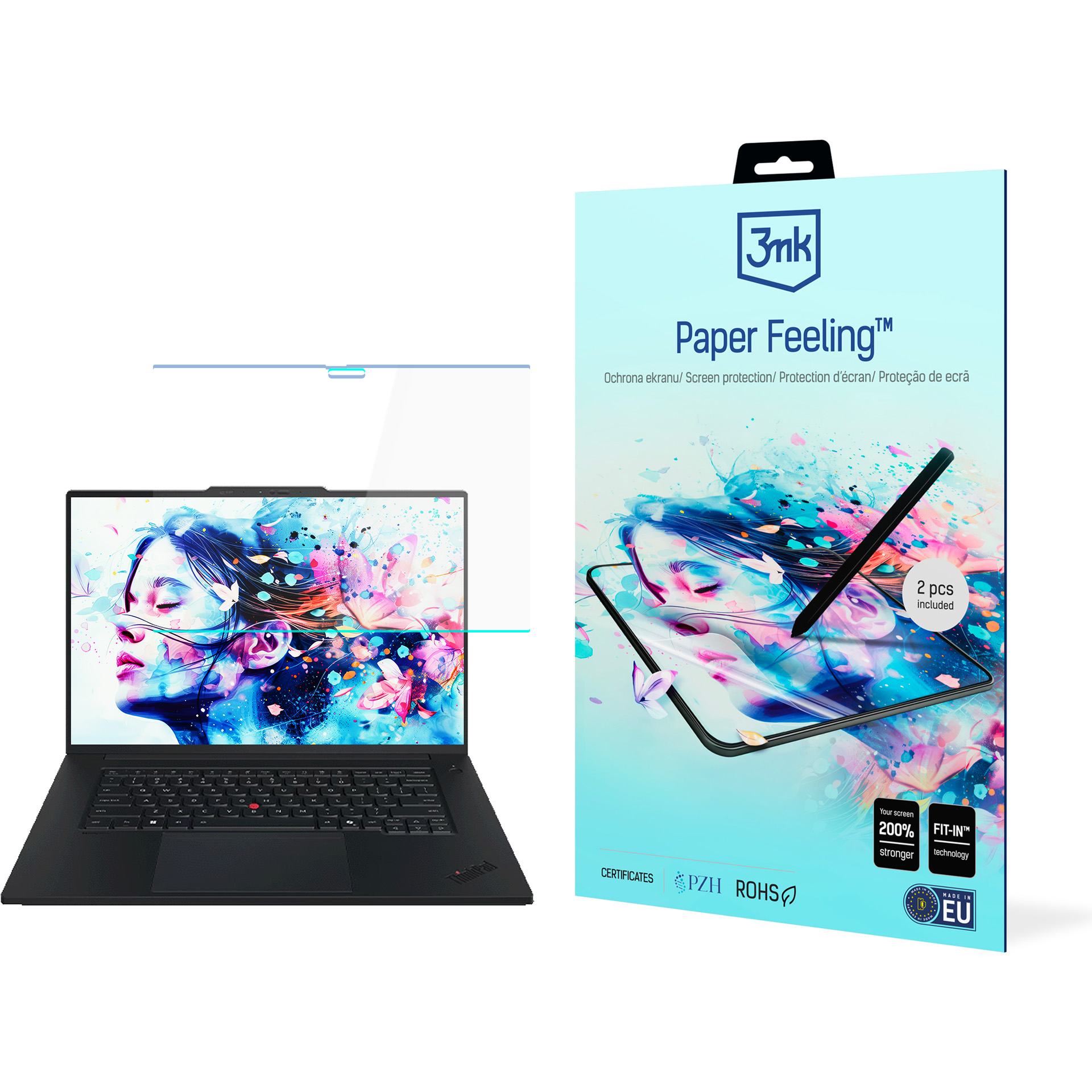 Lenovo ThinkPad X13 Detachable Gen 1 – до 15" 3mk Paper Feeling – плёнка для экрана