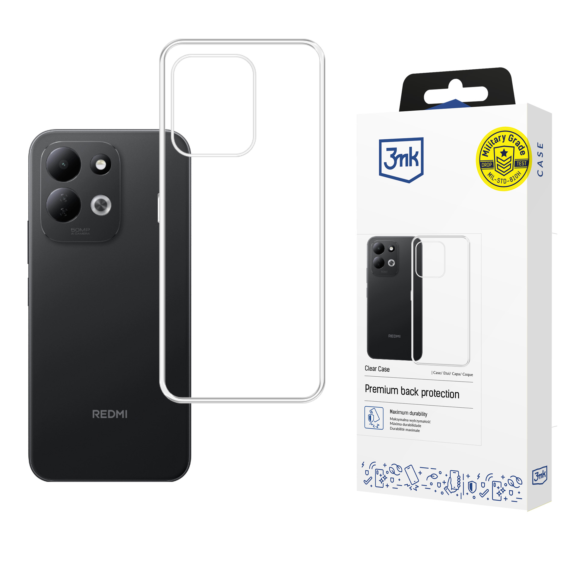 Skaidrus 3mk Clear Case dėklas Redmi Note 17 4G/5G