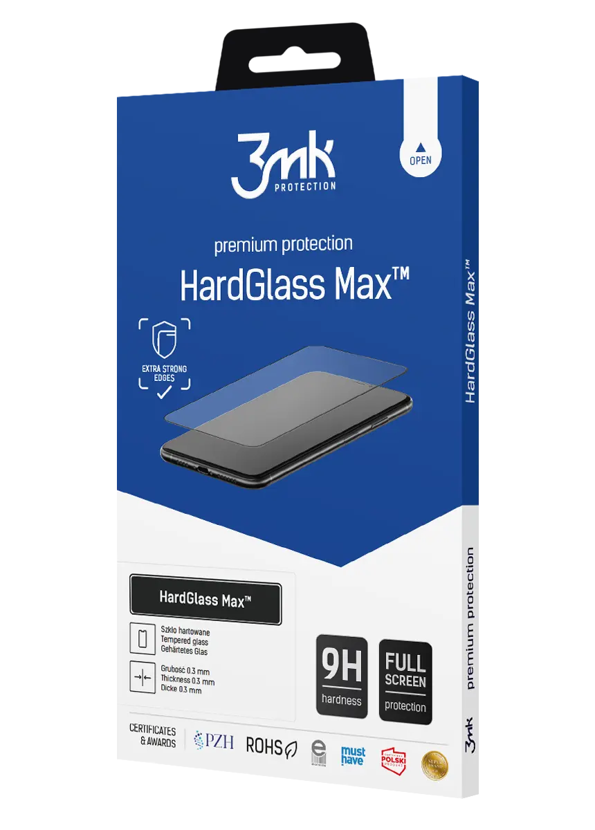 3mk HardGlass Max Black juodas apsauginis stiklas Oppo Find X10 Pro Max