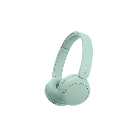 Mėtinės spalvos ant ausų dedamos Bluetooth ausinės Sony WH-CH530 su mikrofonu ir triukšmo mažinimu