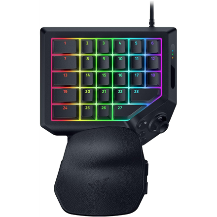 Juoda laidinė žaidimų klaviatūra Razer Tartarus V2 Pro, 2-osios kartos analoginiai optiniai jungikliai