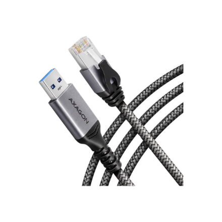 „AXAGON ADE-AM30“ USB-A 5 Gbps–Gigabit Ethernet adapteris su integruotu CAT6 RJ-45 tinklo laidu, 3 m, Asix AX88179B