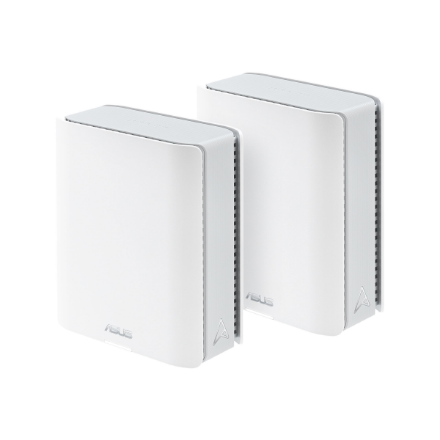 Trijų dažnių Wi-Fi 7 maršrutizatorių sistema ASUS ZenWiFi BT8 AiMesh, 2 vnt., 802.11be, iki 14000 Mb/s, Mesh ir MU-MIMO, vidinė antena