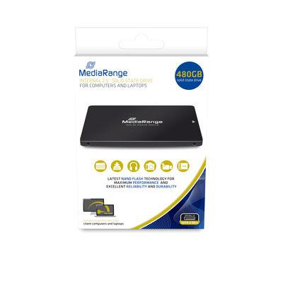 MediaRange MR1003 2,5" SSD, 480 GB, Serial ATA III, TLC NAND, įrašymas 480 MB/s, skaitymas 550 MB/s