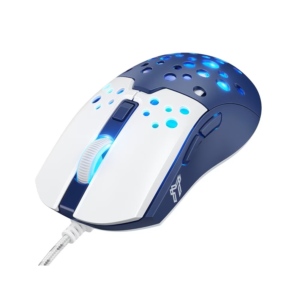 Wired mouse Hoco GM51 Gaming White/Blue