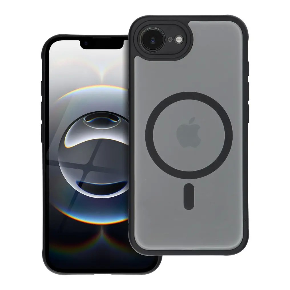 FULL MATTE MAG COVER dėklas telefonui suderinamas su MagSafe iPhone 16E (SE 4 2025) juoda