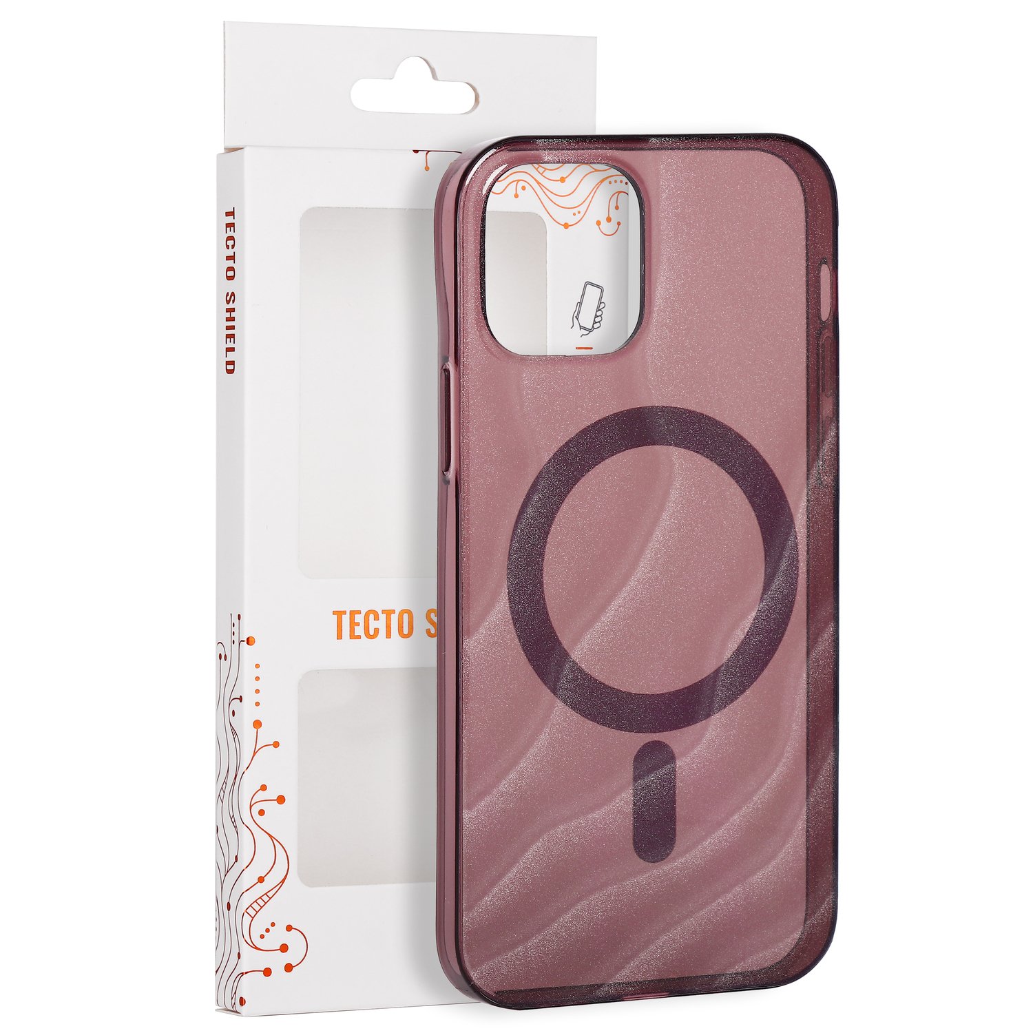 „Tecto Shield Desert Mag“ dėklas, skirtas iPhone 12 / 12 Pro 6,1", raudonmedžio spalvos