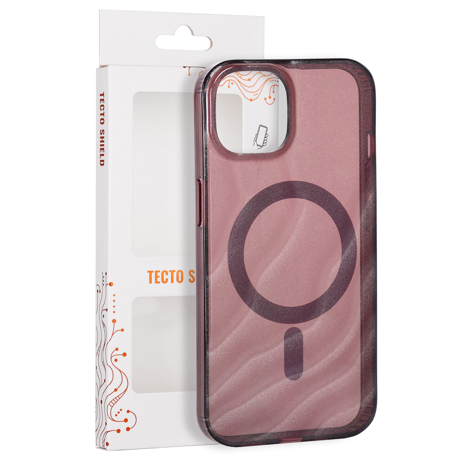 „Tecto Shield Desert Mag“ dėklas, skirtas iPhone 13 / 14 6,1", raudonmedžio spalvos