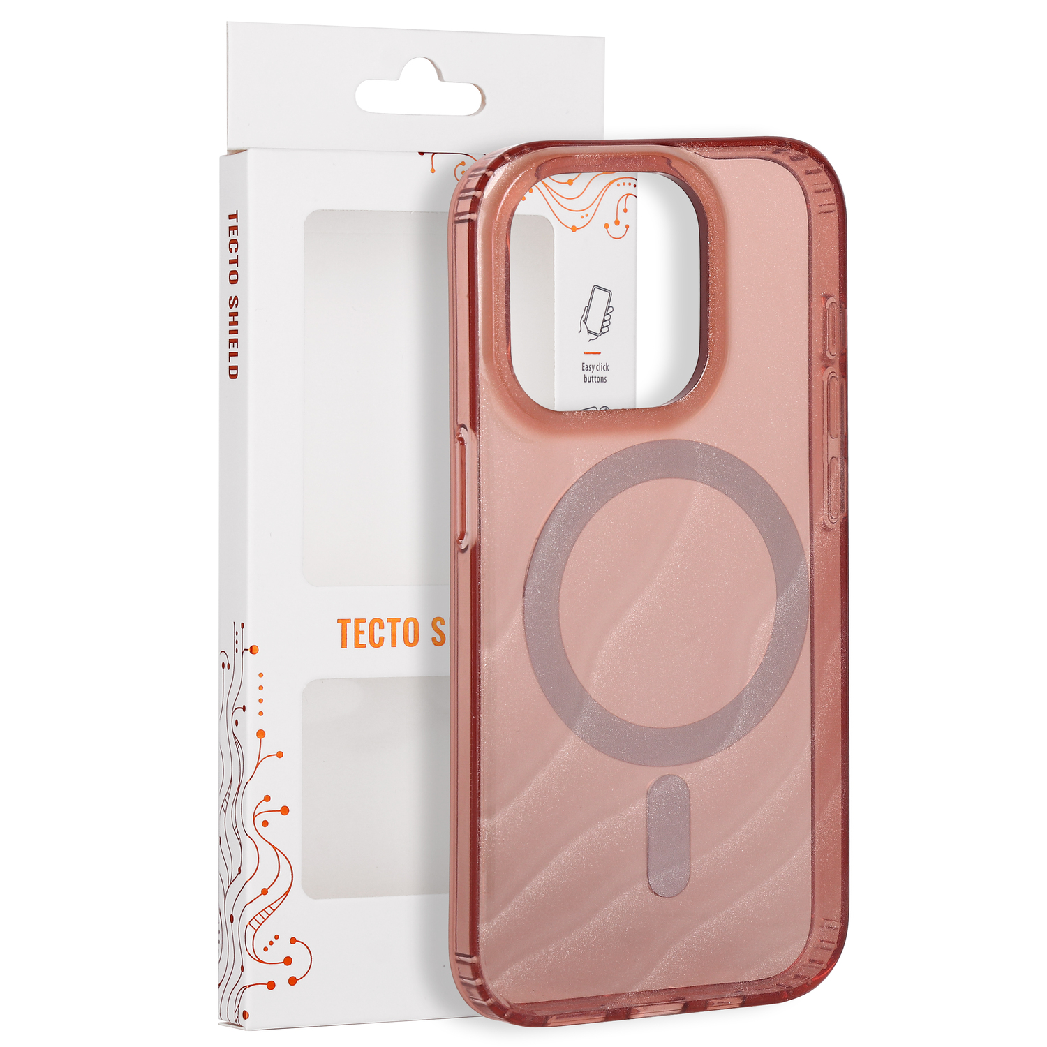 „Tecto Shield Desert Mag“ dėklas, skirtas iPhone 15 Pro 6,1", terakotos spalvos