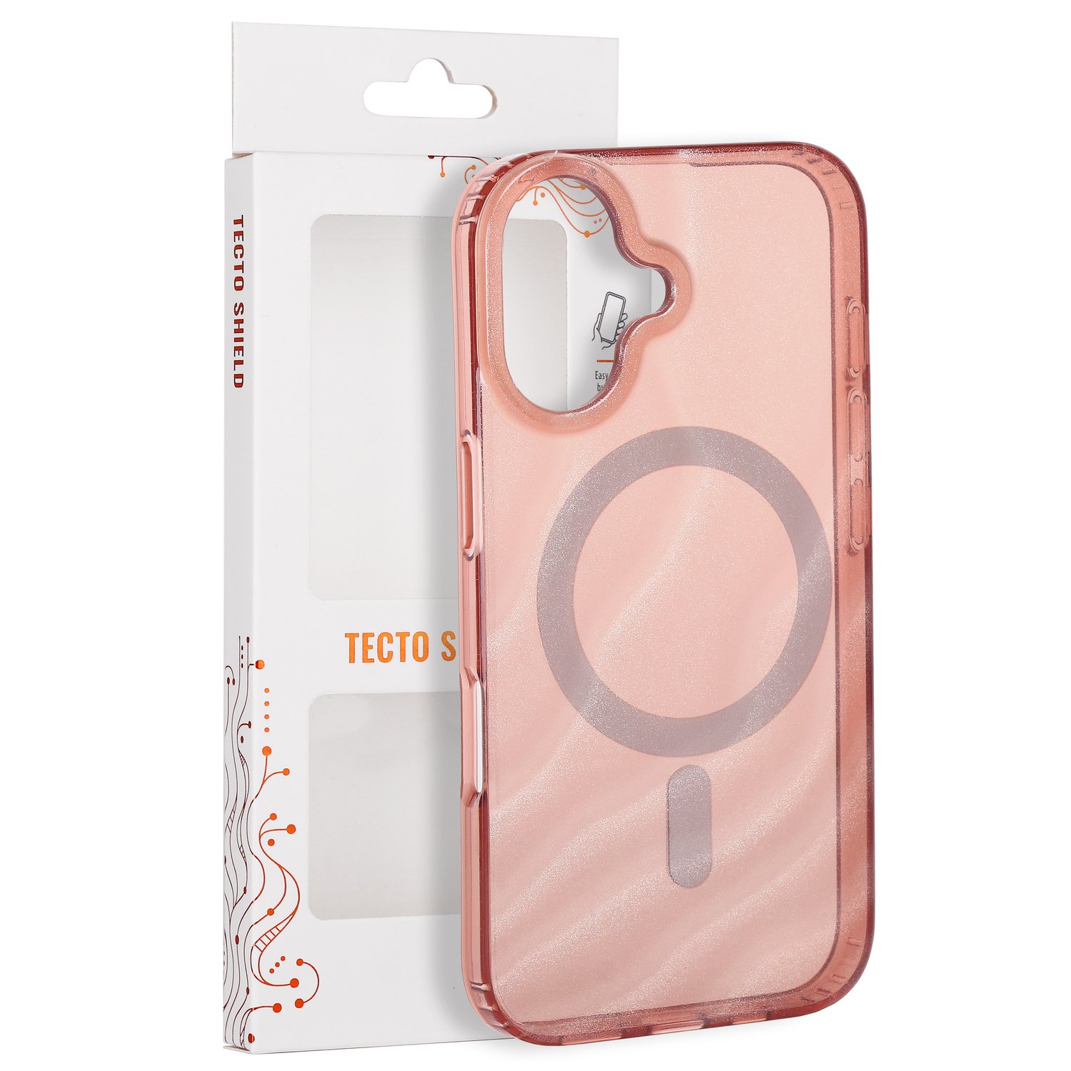„Tecto Shield Desert Mag“ dėklas, skirtas iPhone 16 6,1", terakotos spalvos