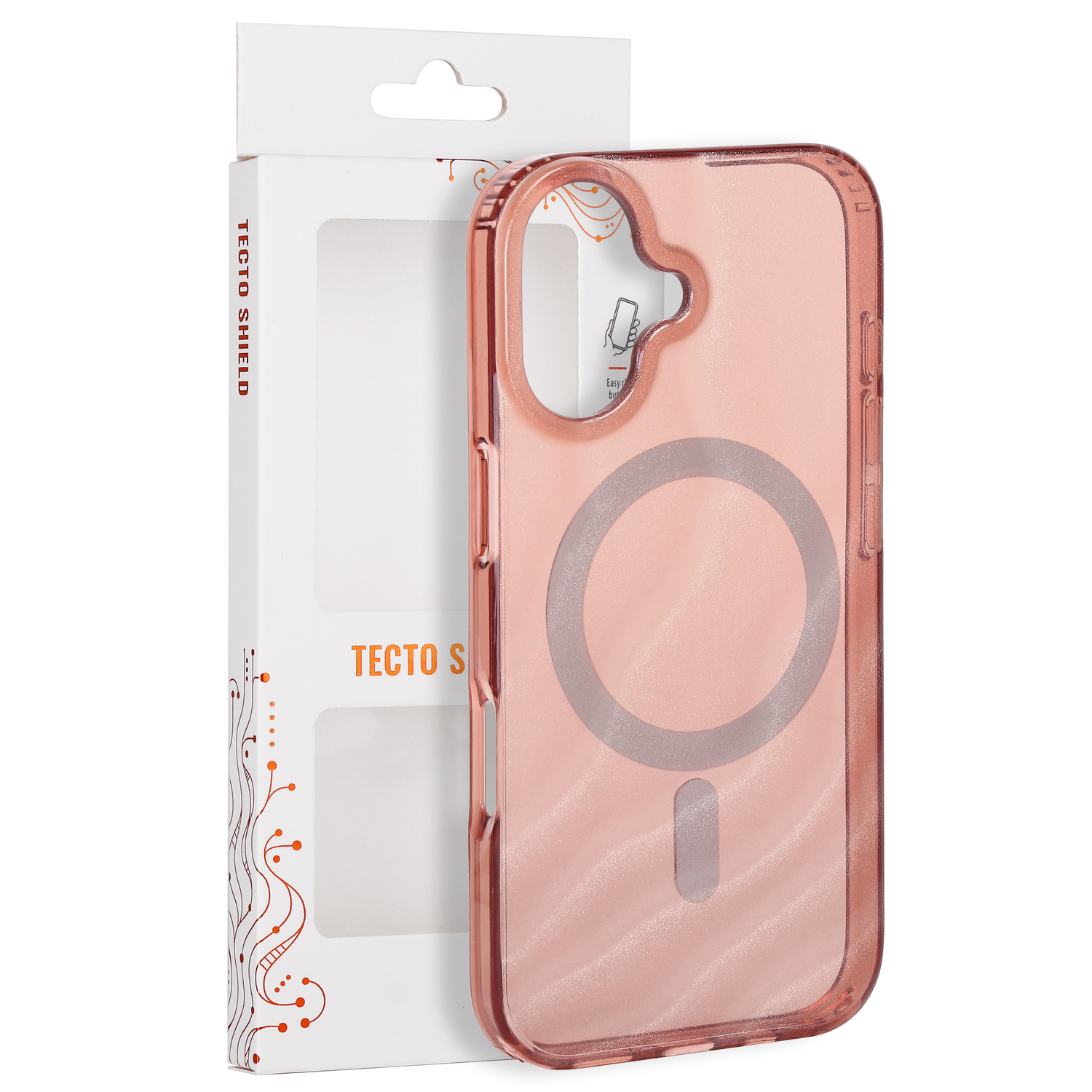„Tecto Shield Desert Mag“ dėklas, skirtas iPhone 17 6,3", terakotos spalvos