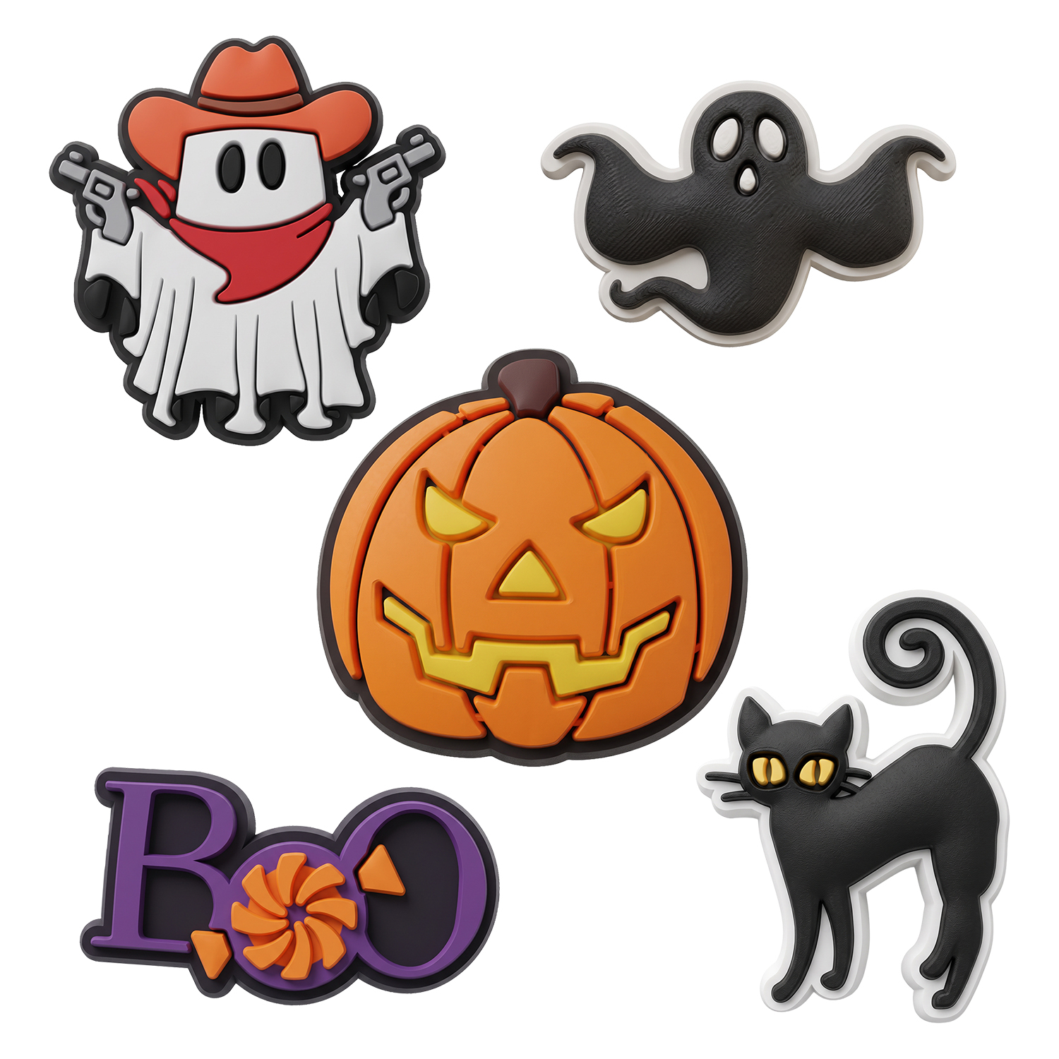 3D „boo“ lipdukų rinkinys, 5 vnt.