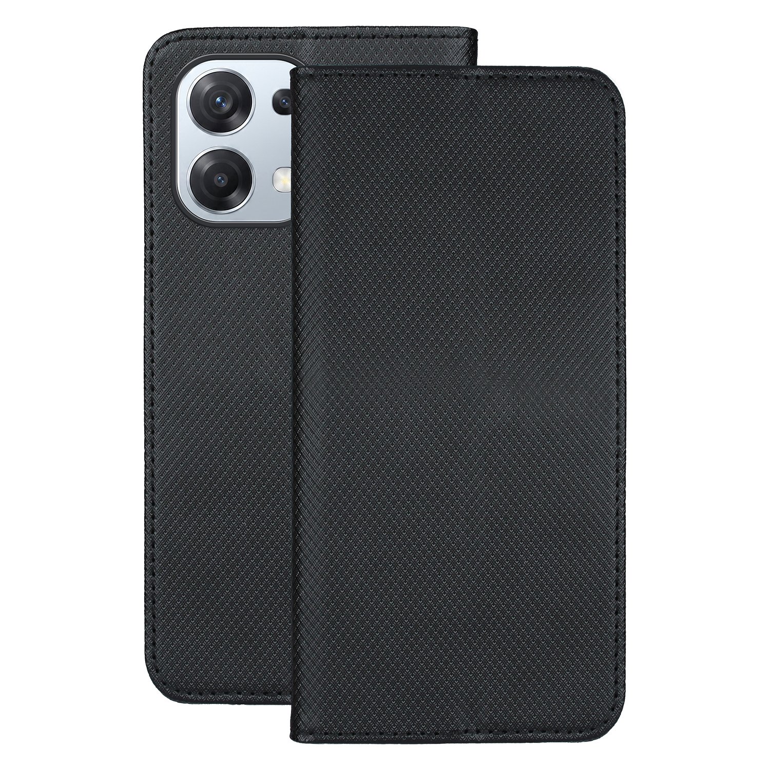 Išmanusis Magnet dėklas for Oppo A6 Pro 5G juodas