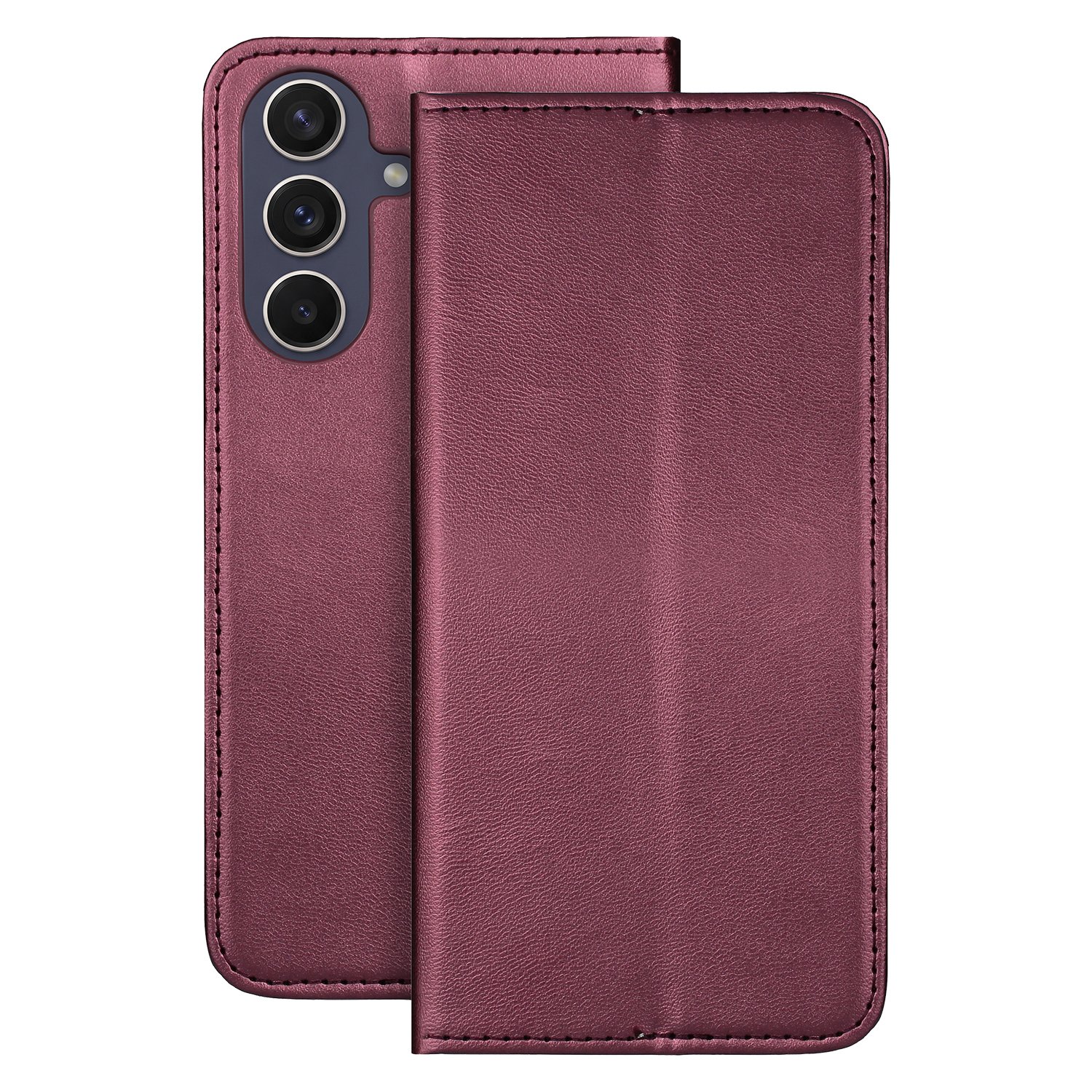 Smart Magnetic case for Samsung Galaxy S25 FE / S26 FE burgundy