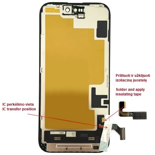 Ekranas skirtas iPhone 15, LTPO Soft OLED, 60Hz