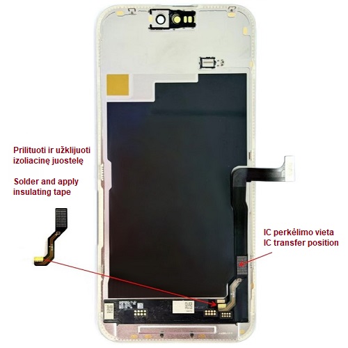 Ekranas skirtas iPhone 15 Pro Max, LTPO Soft OLED, 120Hz