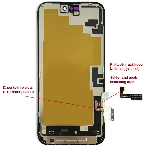 Ekranas skirtas iPhone 16 Plus, LTPO Soft OLED, 60Hz