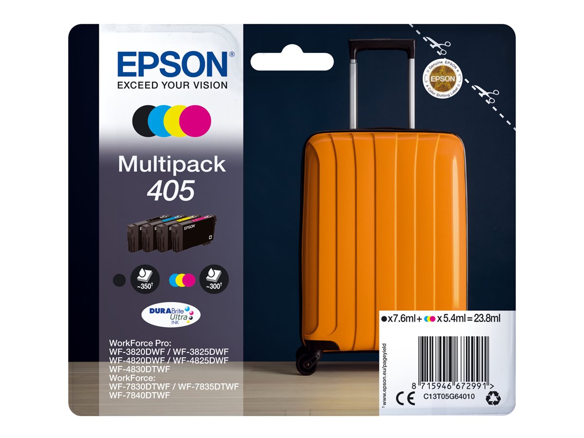 Epson 405 DURABrite Ultra rašalo kasečių rinkinys, 4 spalvos