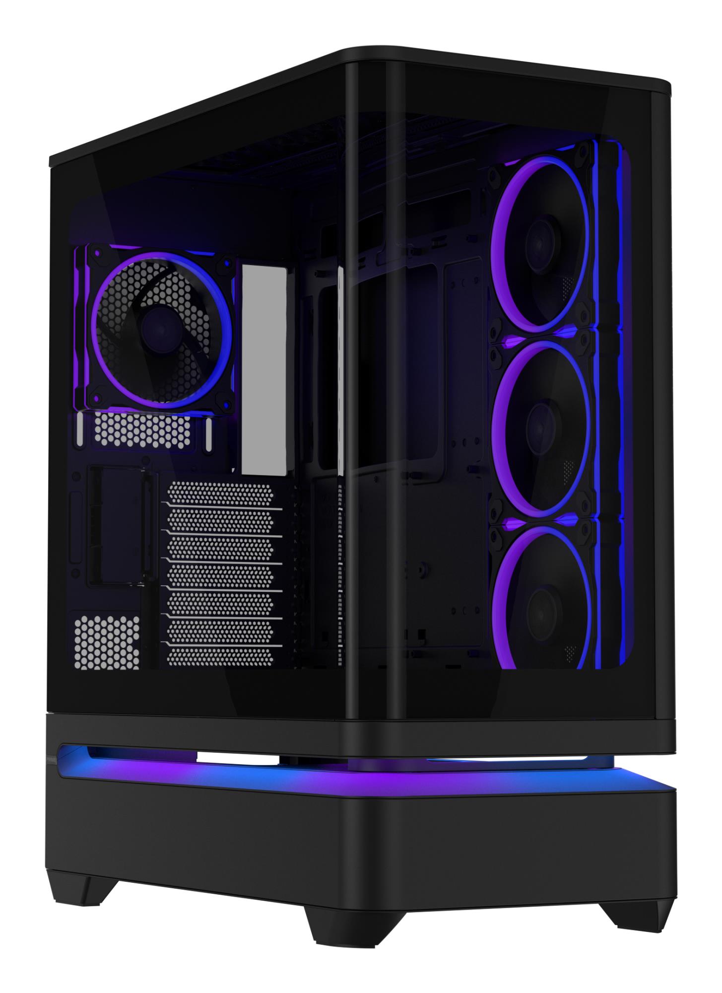 ASUS PRIME AP304 TG ARGB BLACK kompiuterio korpusas, ATX/micro ATX/Mini-ITX, juodas, 90DC0110-B19000