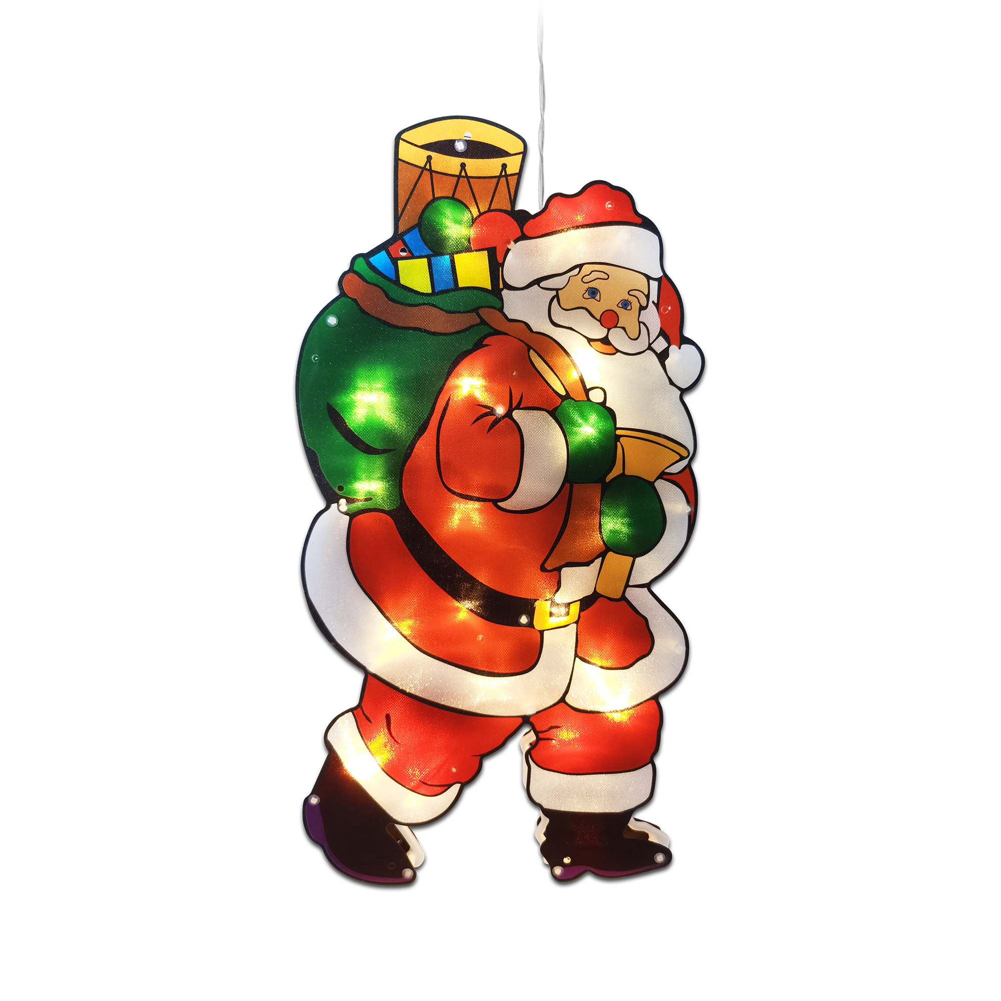 Rebel Santa Claus Christmas light decoration